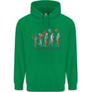Evolution of a Guitarist Childrens Kids Hoodie Irish Green
