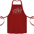 Evolution of a Guitarist Cotton Apron 100% Organic Maroon