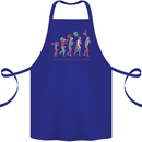 Evolution of a Guitarist Cotton Apron 100% Organic Royal Blue