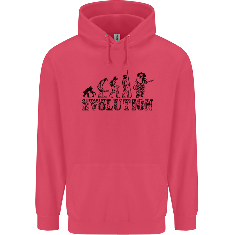 Evolution of a Guitarist Guitarist Electric Childrens Kids Hoodie Heliconia