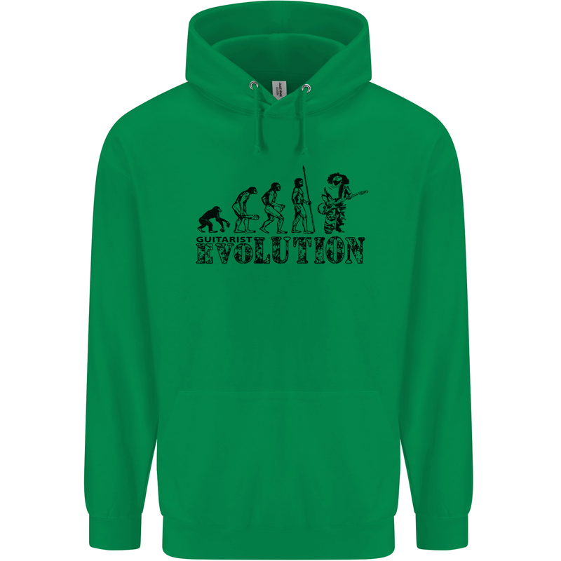 Evolution of a Guitarist Guitarist Electric Childrens Kids Hoodie Irish Green