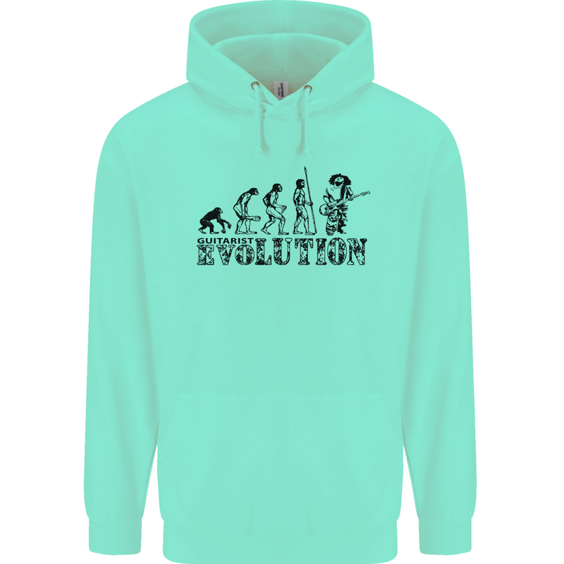 Evolution of a Guitarist Guitarist Electric Childrens Kids Hoodie Peppermint
