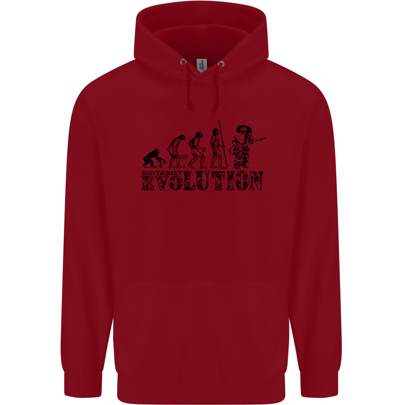 Evolution of a Guitarist Guitarist Electric Childrens Kids Hoodie Red