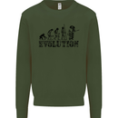 Evolution of a Guitarist Guitarist Electric Kids Sweatshirt Jumper Forest Green