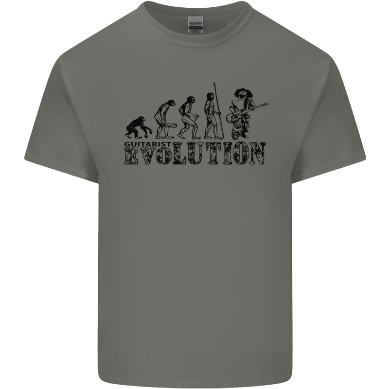 Evolution of a Guitarist Guitarist Electric Kids T-Shirt Childrens Charcoal