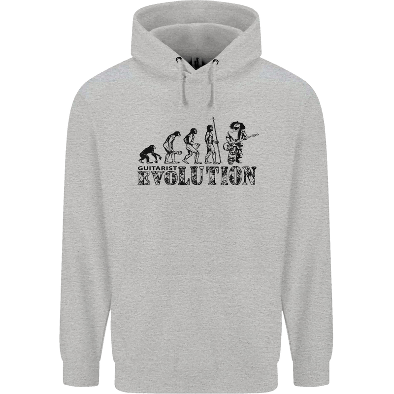 Evolution of a Guitarist Guitarist Electric Mens 80% Cotton Hoodie Sports Grey