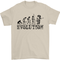 Evolution of a Guitarist Guitarist Electric Mens T-Shirt Cotton Gildan Sand