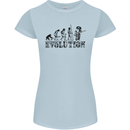 Evolution of a Guitarist Guitarist Electric Womens Petite Cut T-Shirt Light Blue