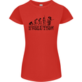 Evolution of a Guitarist Guitarist Electric Womens Petite Cut T-Shirt Red