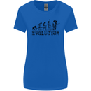 Evolution of a Guitarist Guitarist Electric Womens Wider Cut T-Shirt Royal Blue