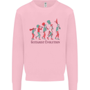 Evolution of a Guitarist Kids Sweatshirt Jumper Light Pink