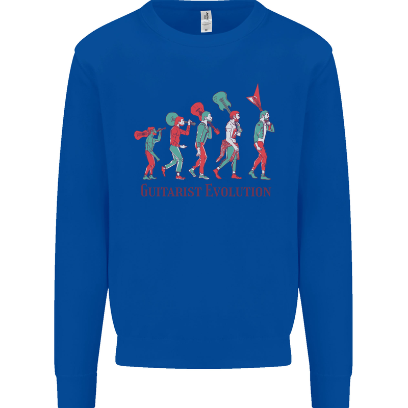Evolution of a Guitarist Kids Sweatshirt Jumper Royal Blue
