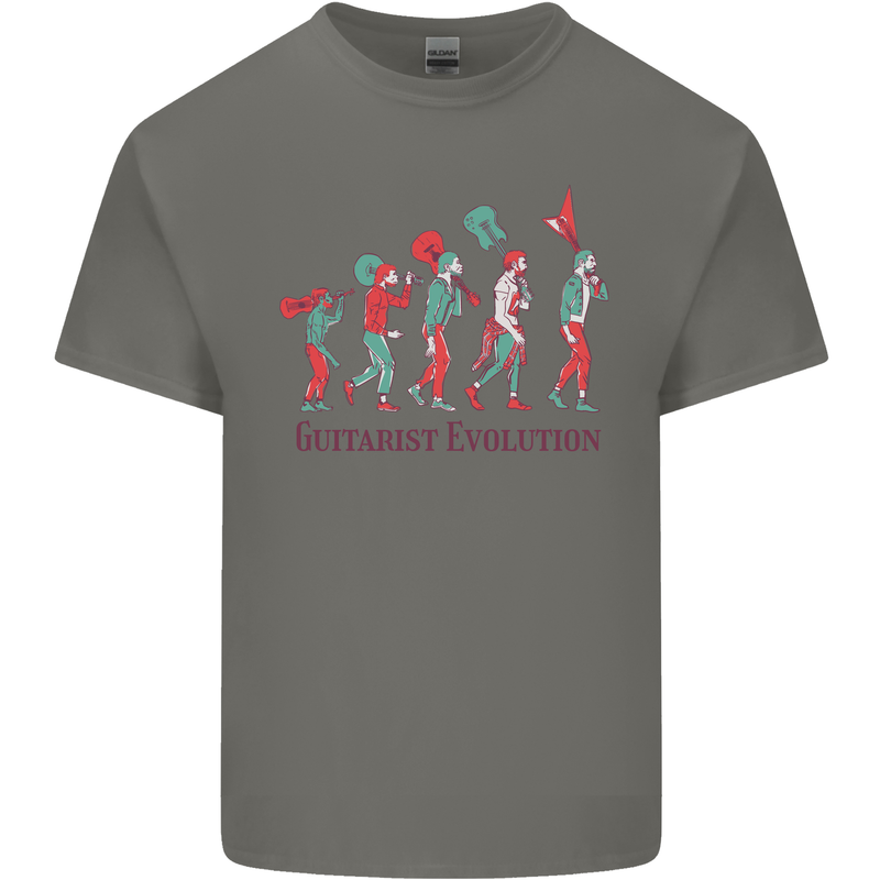 Evolution of a Guitarist Kids T-Shirt Childrens Charcoal