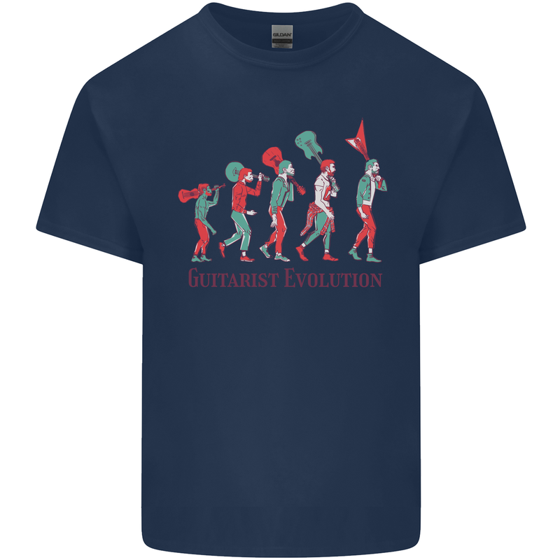Evolution of a Guitarist Kids T-Shirt Childrens Navy Blue