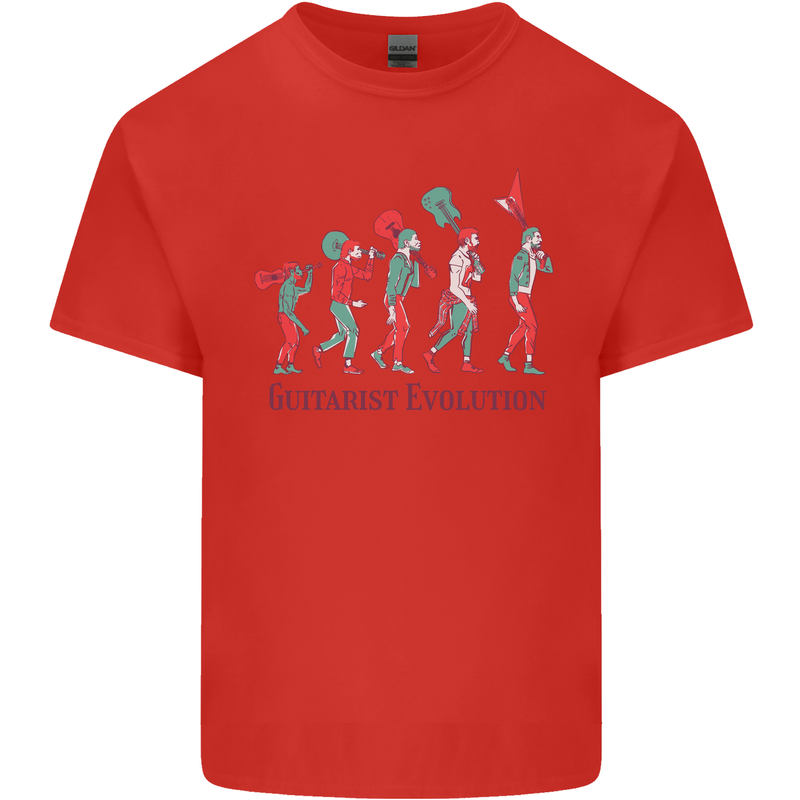 Evolution of a Guitarist Kids T-Shirt Childrens Red