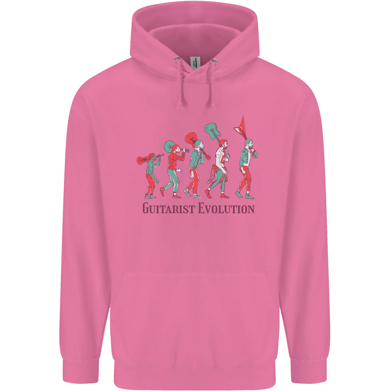 Evolution of a Guitarist Mens 80% Cotton Hoodie Azelea