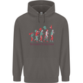 Evolution of a Guitarist Mens 80% Cotton Hoodie Charcoal