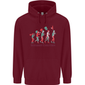 Evolution of a Guitarist Mens 80% Cotton Hoodie Maroon