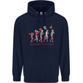 Evolution of a Guitarist Mens 80% Cotton Hoodie Navy Blue