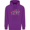 Evolution of a Guitarist Mens 80% Cotton Hoodie Purple