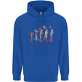 Evolution of a Guitarist Mens 80% Cotton Hoodie Royal Blue