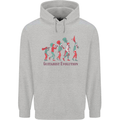 Evolution of a Guitarist Mens 80% Cotton Hoodie Sports Grey