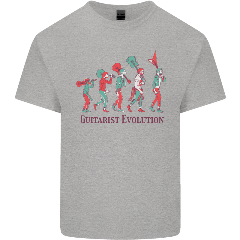 Evolution of a Guitarist Mens Cotton T-Shirt Tee Top Sports Grey