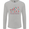 Evolution of a Guitarist Mens Long Sleeve T-Shirt Sports Grey