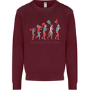 Evolution of a Guitarist Mens Sweatshirt Jumper Maroon
