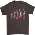 Evolution of a Guitarist Mens T-Shirt Cotton Gildan Dark Chocolate