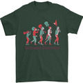 Evolution of a Guitarist Mens T-Shirt Cotton Gildan Forest Green