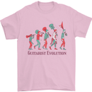 Evolution of a Guitarist Mens T-Shirt Cotton Gildan Light Pink