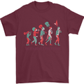 Evolution of a Guitarist Mens T-Shirt Cotton Gildan Maroon