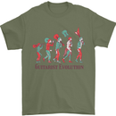 Evolution of a Guitarist Mens T-Shirt Cotton Gildan Military Green