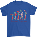 Evolution of a Guitarist Mens T-Shirt Cotton Gildan Royal Blue