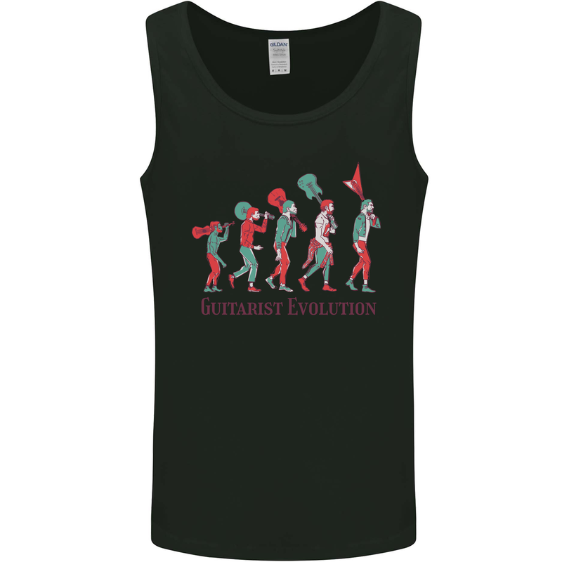 Evolution of a Guitarist Mens Vest Tank Top Black