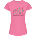 Evolution of a Guitarist Womens Petite Cut T-Shirt Azalea