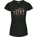 Evolution of a Guitarist Womens Petite Cut T-Shirt Black
