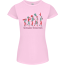 Evolution of a Guitarist Womens Petite Cut T-Shirt Light Pink