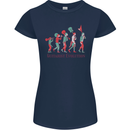 Evolution of a Guitarist Womens Petite Cut T-Shirt Navy Blue