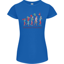 Evolution of a Guitarist Womens Petite Cut T-Shirt Royal Blue