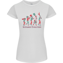 Evolution of a Guitarist Womens Petite Cut T-Shirt White