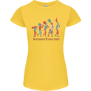 Evolution of a Guitarist Womens Petite Cut T-Shirt Yellow