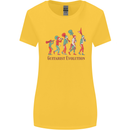 Evolution of a Guitarist Womens Wider Cut T-Shirt Yellow