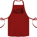 Evolution of a Hunter Funny Hunting Hunt Cotton Apron 100% Organic Maroon