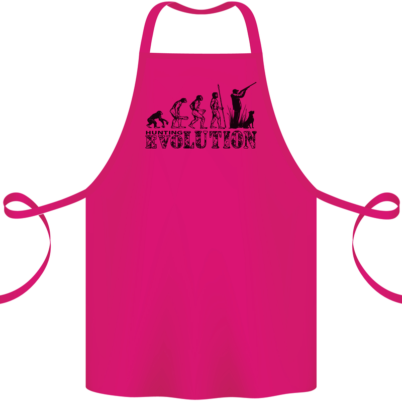 Evolution of a Hunter Funny Hunting Hunt Cotton Apron 100% Organic Pink