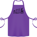 Evolution of a Hunter Funny Hunting Hunt Cotton Apron 100% Organic Purple