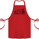Evolution of a Hunter Funny Hunting Hunt Cotton Apron 100% Organic Red