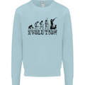 Evolution of a Hunter Funny Hunting Hunt Kids Sweatshirt Jumper Light Blue