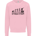 Evolution of a Hunter Funny Hunting Hunt Kids Sweatshirt Jumper Light Pink